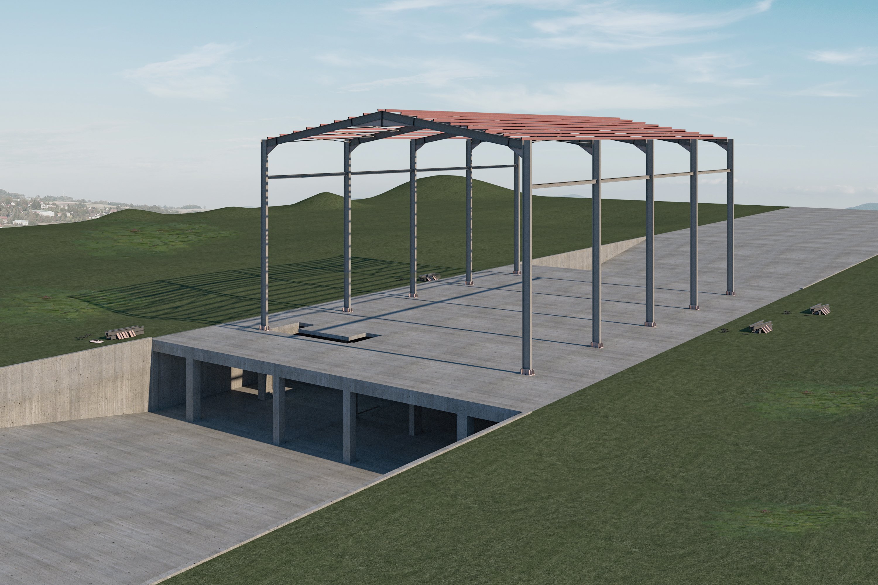 BETONARME DEPO + ÇELİK HANGAR 