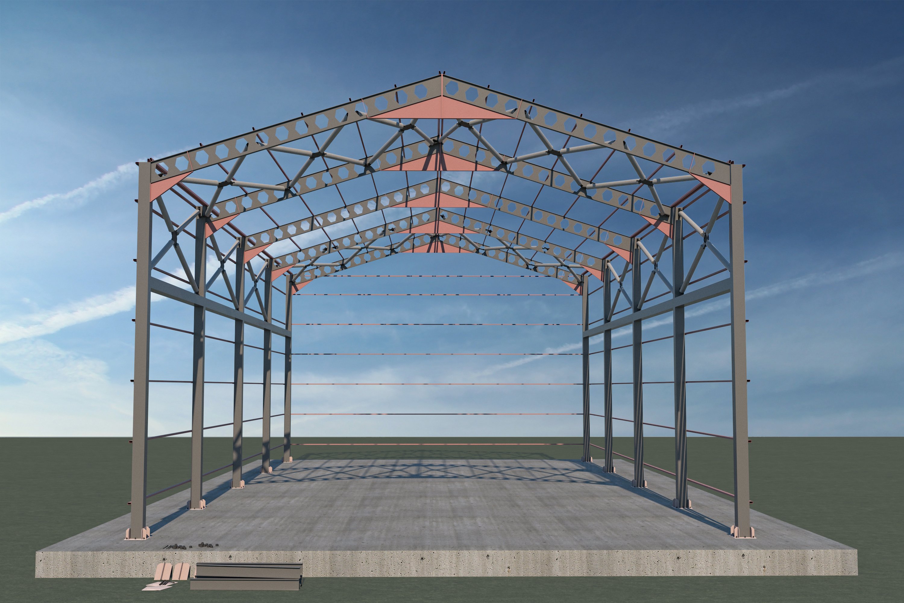 Mini Hangar -Petek Kiriş 